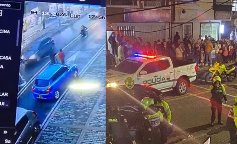 Nuevo video que muestra cómo escapó sicario en la balacera en el norte de Bogotá