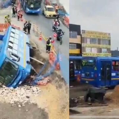 ¿Qué se sabe del bus del Sitp que se volcó en la avenida 68 de Bogotá?