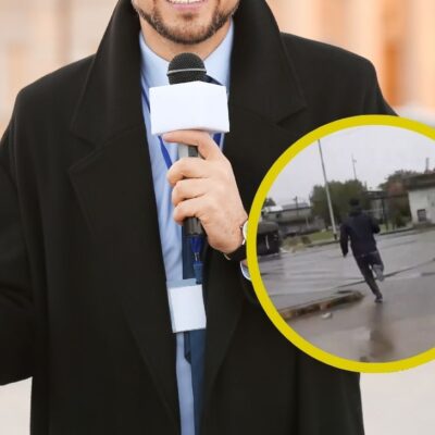 El video del periodista que robaron en plena transmisión en vivo y su reacción