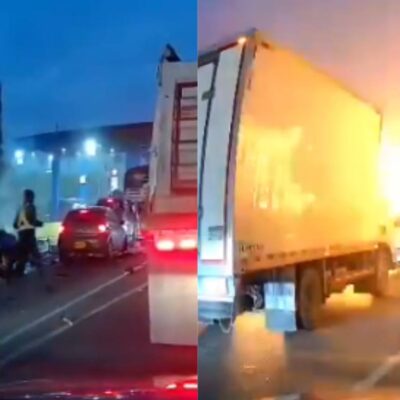 video accidente vía Bogotá - Zipaquirá