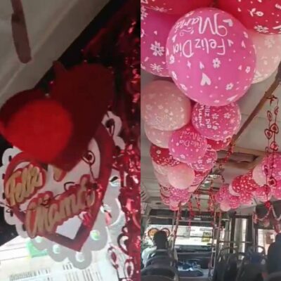 conductor de bus decoró por día de las madres