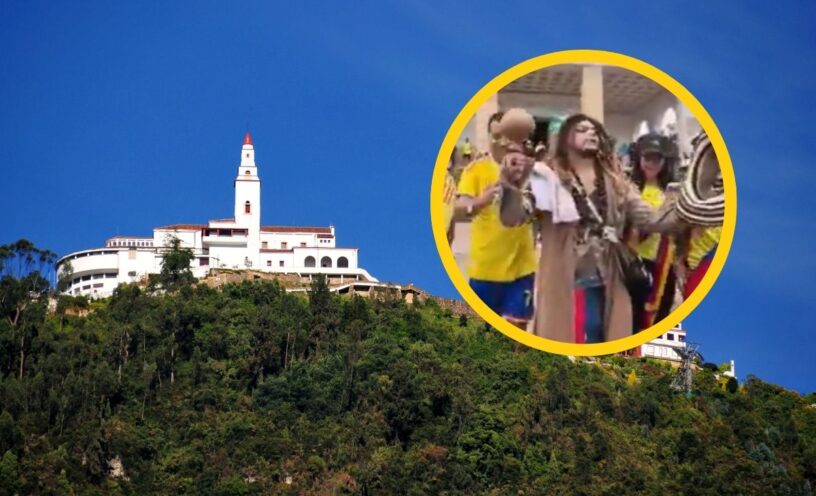 Chamán llegó a Monserrate para hacer un ritual antes del decisivo Colombia vs. Ghana