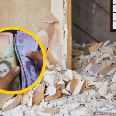Presuntos funcionarios del CICPC sacan dólares de entre los escombros
