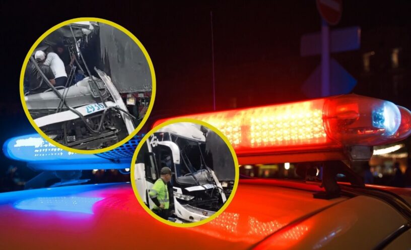 Bus y tractocamión chocaron de frente en la vía La Pintada-Manizales: hay tres muertos