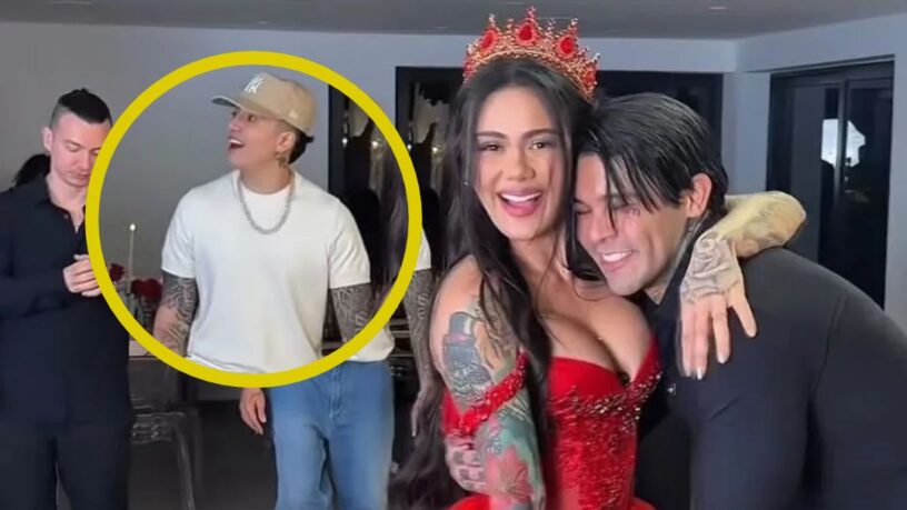 Andy Rivera cantó sobre un amor que no puede confesar y Cintia Cossio estaba frente a él